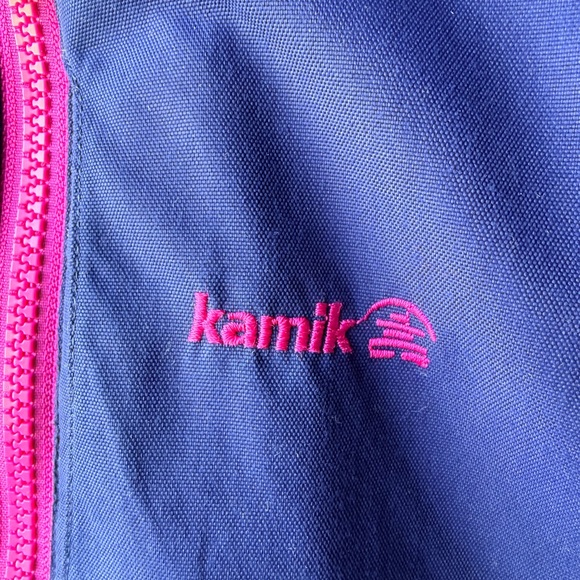 Kamik Girls Snow Coat Size 5 Insulated Hooded Ski Jacket - navy & pink - Picture 16 of 16
